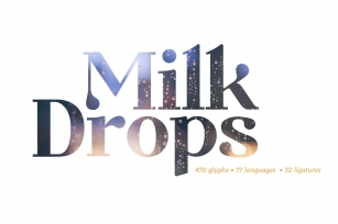 Milk Drops Bold Font Download