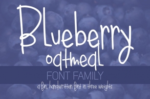 Blueberry Oatmeal Family Font Download