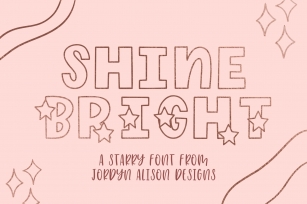 Shine Bright, Star Font Download