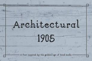 Architectural 1905 Hand Drawn Font Download