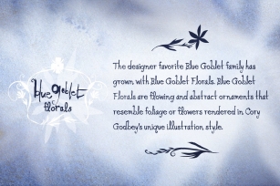 Blue Goblet Florals Font Download