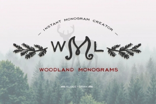 Woodland Monograms Font Download
