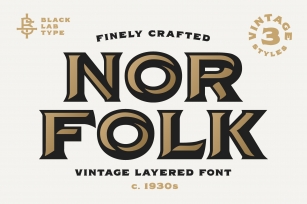 Norfolk : Layered Vintage Font Download