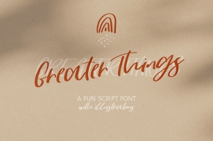 Greater Things Script *SALE* Font Download