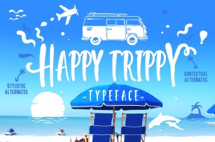 Happy Trippy Typeface Font Download