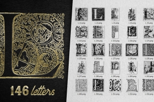 Vintage Letter L Vector And PNG Font Download