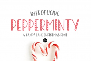PEPPERMINTY CandyCane Christmas Font Download