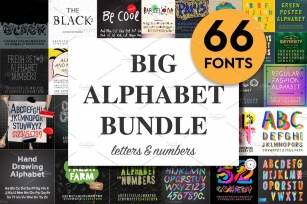 Big Bundle Alphabet  Numbers Font Download