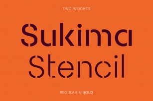 Sukima Stencil Display Font Download