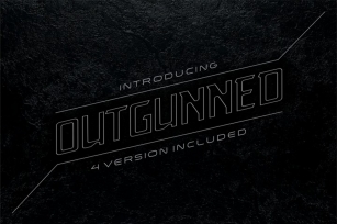 Outgunned display font in 4 versions Font Download