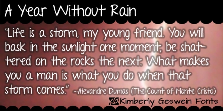 A Year Without Rain Font Download