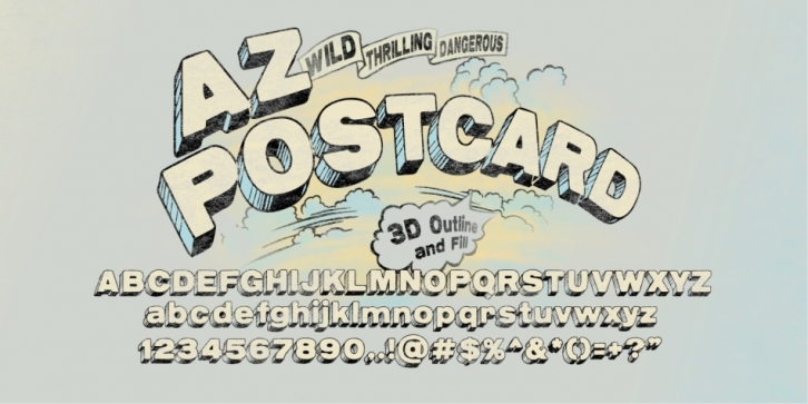 AZ Postcard Font Download