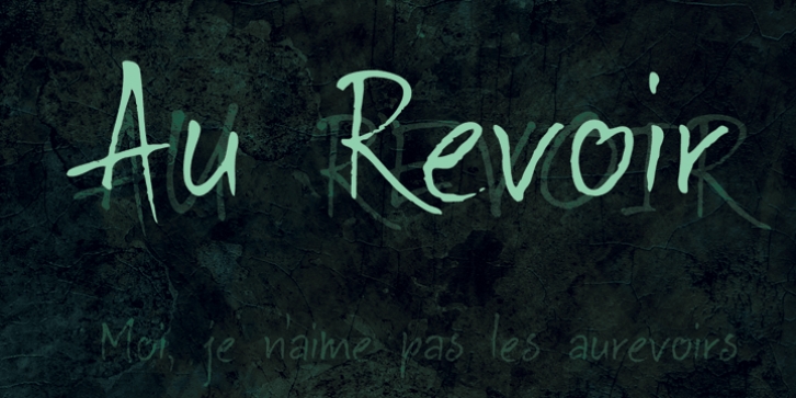 Au Revoir Font Download