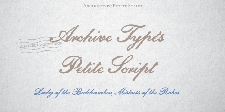 Archive Petite Script Font Download