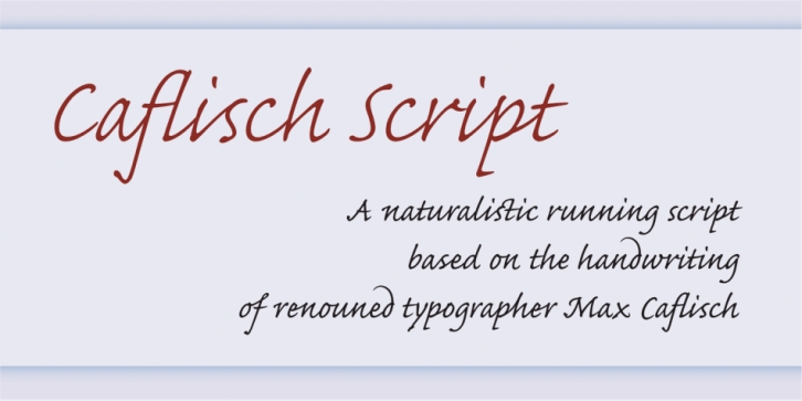 Caflisch ScriptÂ Pro Font Download