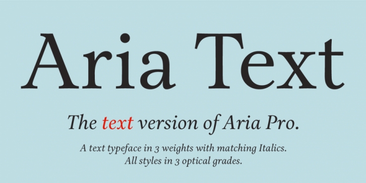 Aria Text Font Download