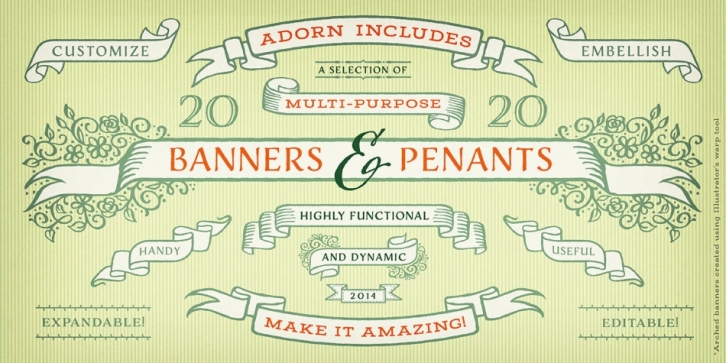 Adorn Banners Font Download