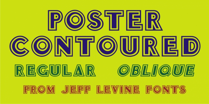 Poster Contoured JNL Font Download