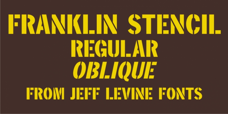 Franklin Stencil JNL Font Download