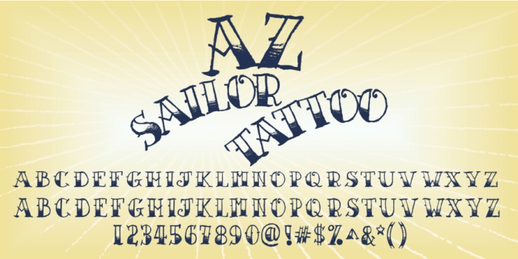 AZ Sailor Tattoo Font Download