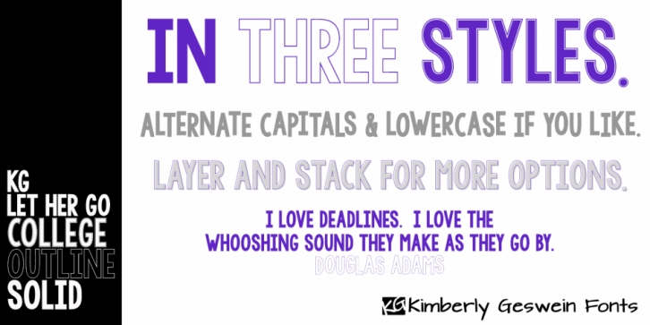 KG LET HER GO Font Download