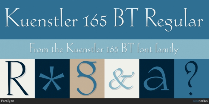 Kuenstler 165 BT Font Download