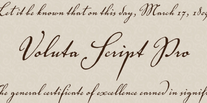 VolutaÂ Script Pro Font Download
