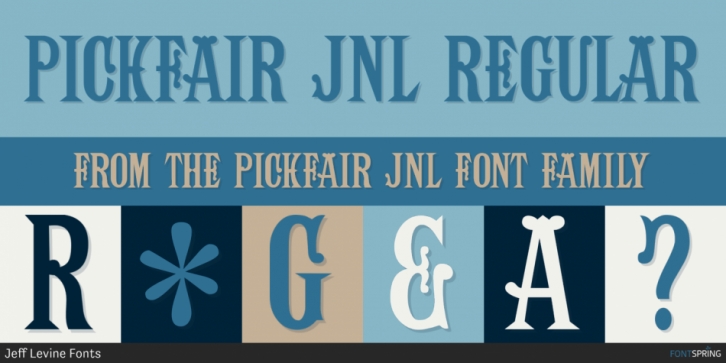 Pickfair JNL Font Download