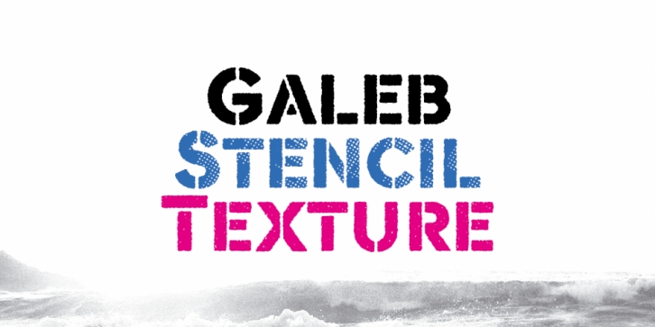 Galeb Stencil Texture Font Download