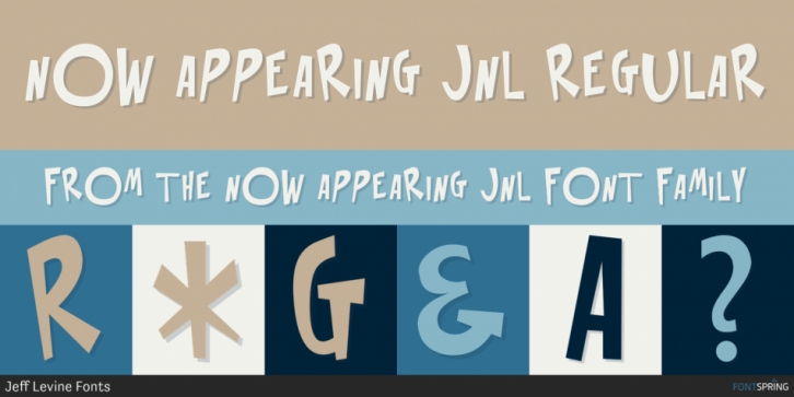 Now Appearing JNL Font Download