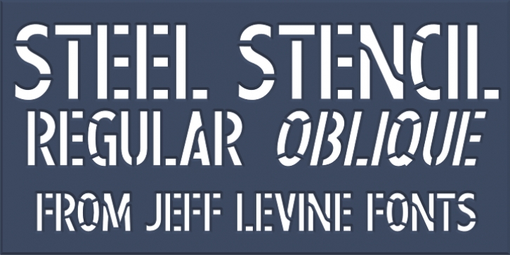 Steel Stencil JNL Font Download