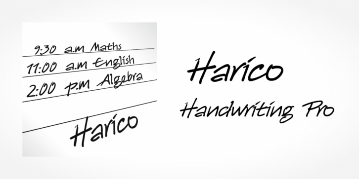 Harico Handwriting Pro Font Download