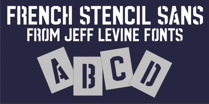 French Stencil Sans JNL Font Download