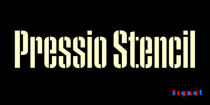 Pressio Stencil Font Download