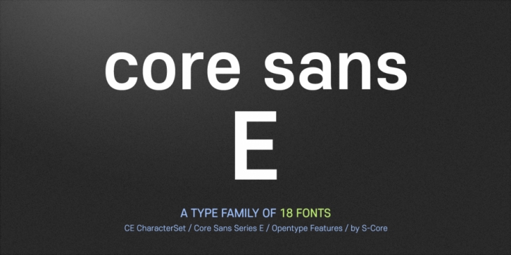 Core Sans E Font Download