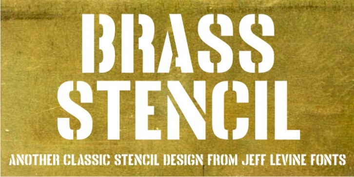 Brass Stencil JNL Font Download