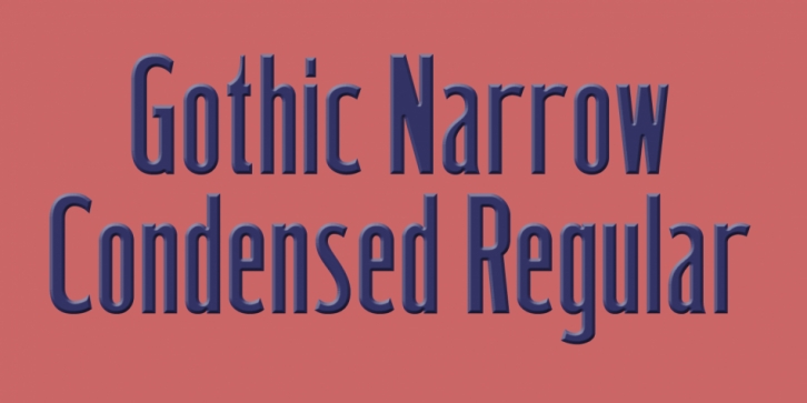 Gothic Condensed Narrow Font Download