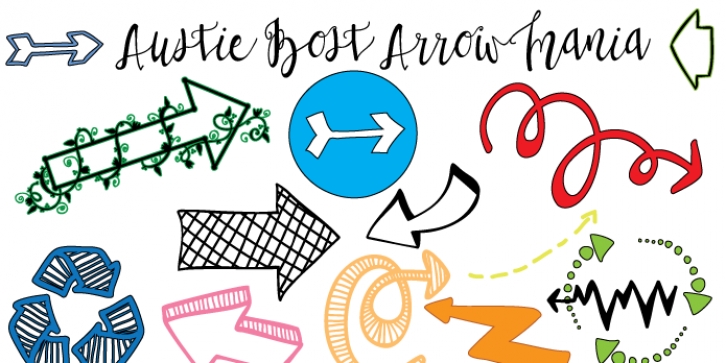 Austie Bost Arrow Mania Font Download