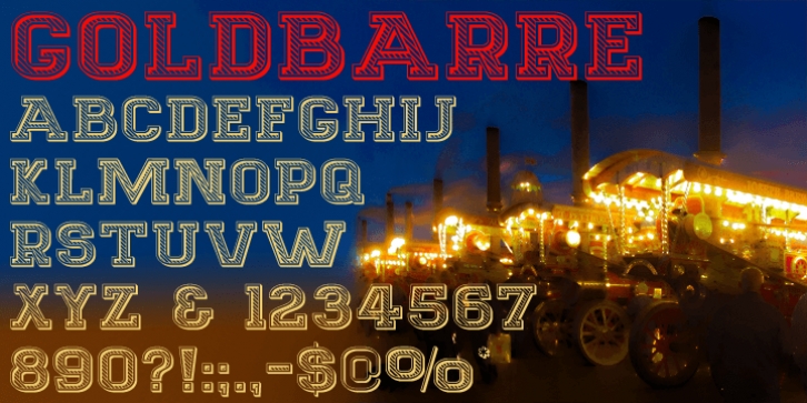 Goldbarre Font Download