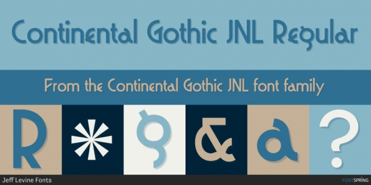 Continental Gothic JNL Font Download