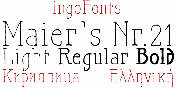 Maier's Nr. 21 Pro Font Download