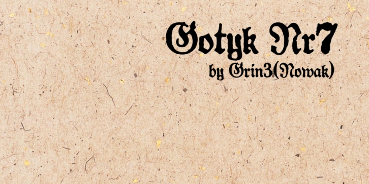 Gotyk nr7 Font Download