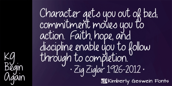 KG Begin Again Font Download