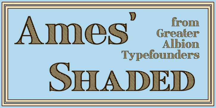 Ames' Shaded Font Download