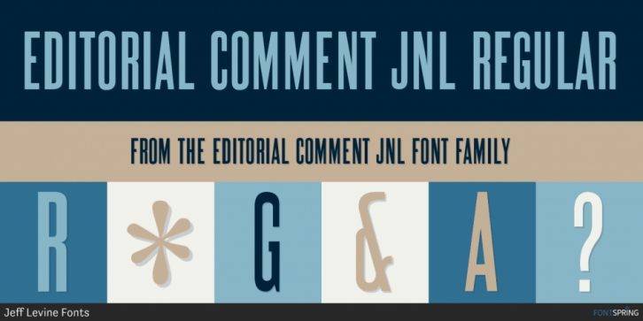 Editorial Comment JNL Font Download