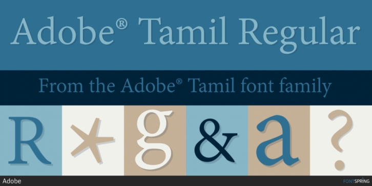 AdobeÂ Tamil Font Download