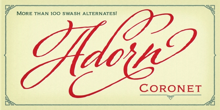 Adorn Coronet Font Download