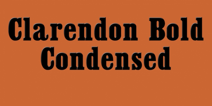 Clarendon Bold Condensed Font Download