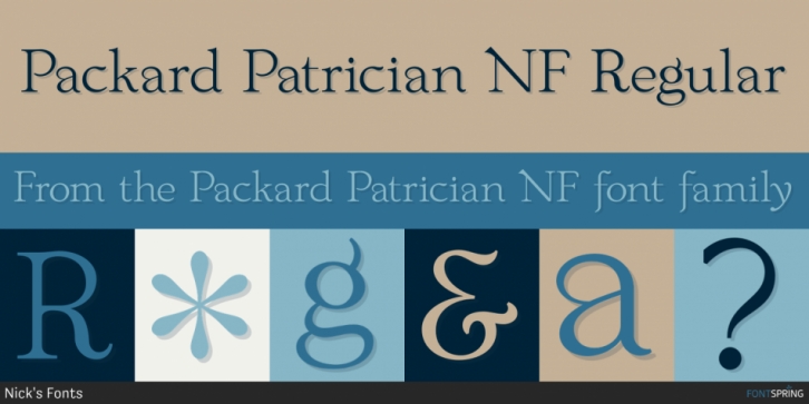 Packard Patrician NF Font Download