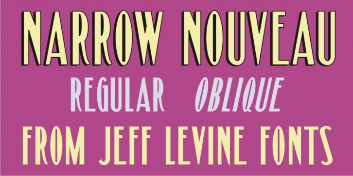 Narrow Nouveau JNL Font Download